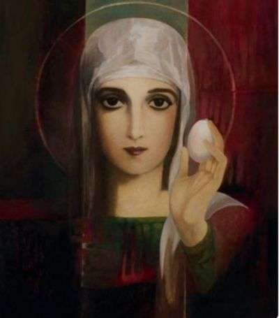 Mary Magdalene with egg