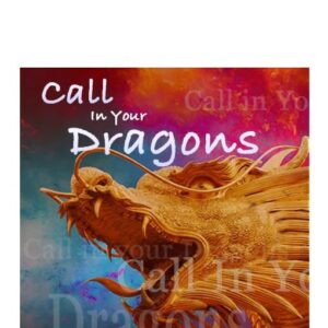 golden dragon on colorful background
