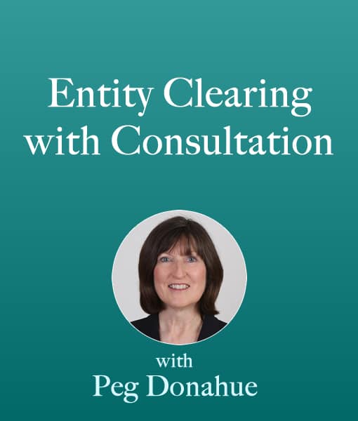 Entity Clearing with Consultation by Peg Donahue